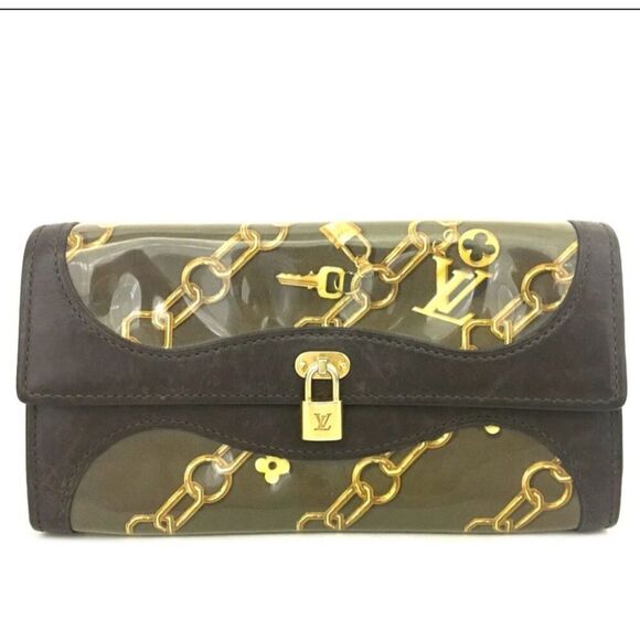 Aurhentic Louis Vuitton Monogram Charm PVC Long Bifold Wallet /S0530 - Picture 1 of 8